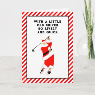 Lustiges Golf-Weihnachten Feiertagskarte