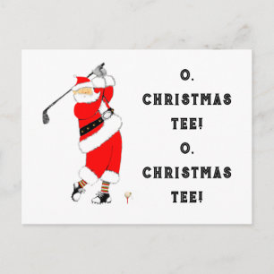 Lustiges Golf-Weihnachten Feiertagspostkarte