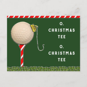Lustiges Golf-Weihnachten Feiertagspostkarte