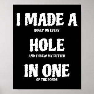 Lustiges Golfloch in einem Golf Poster