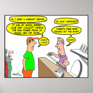 Lustiges Golfplakat Poster