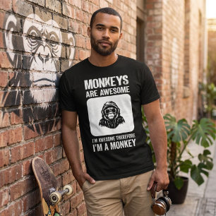 Lustiges Gorilla-Hoodie-Design für Tierliebhaber T-Shirt