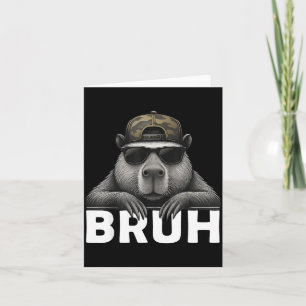 Lustiges Grafik-Meme Capybara Bruh für Jungen Mädc Karte