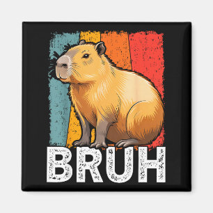Lustiges Grafik-Meme Capybara bruh für Jungen Mädc Magnet