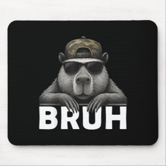 Lustiges Grafik-Meme Capybara Bruh für Jungen Mädc Mousepad