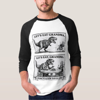 Lustiges Grammatik-T-Shirt – „Lasst uns essen, Oma T-Shirt