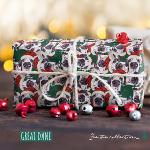 Lustiges Great Dane Weihnachtsmuster Geschenkpapier