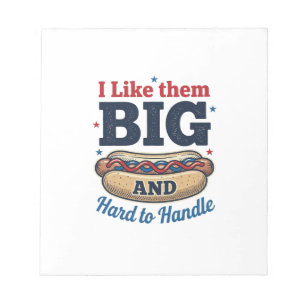 Lustiges großes Hot Dog Vintage T-Shirt Design_1 Notizblock