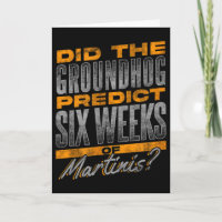 Lustiges Groundhog Day Martini Vorhersage Design