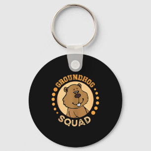 Lustiges Groundhog-Squad-Design Froher Groundhog-T Schlüsselanhänger