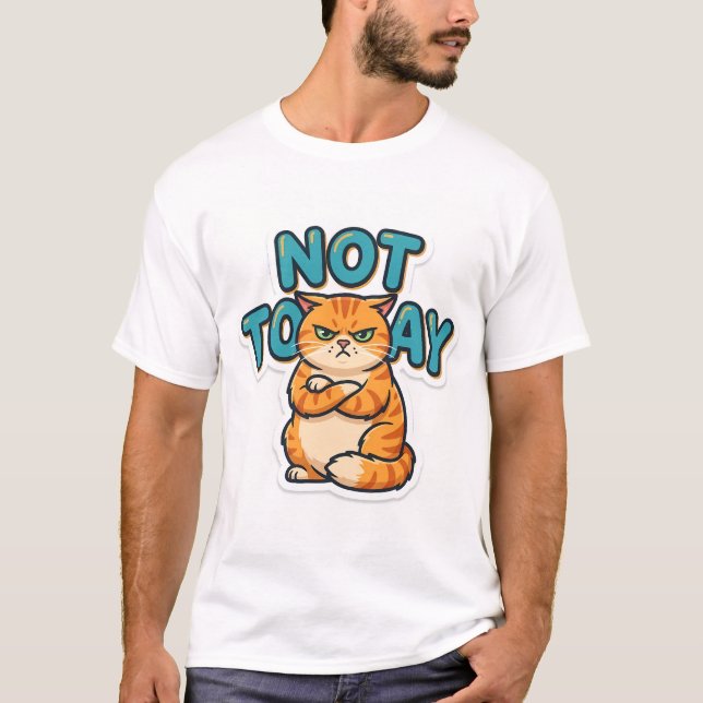 Lustiges Grumpy Cat Not Today T-Shirt (Vorderseite)