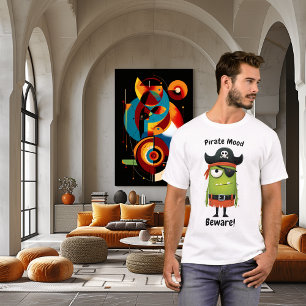 Lustiges grünes quirliges Pirat Original Humor Des T-Shirt