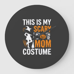Lustiges Gruseliges Mutter-Kostüm Halloween Hexe Große Wanduhr
