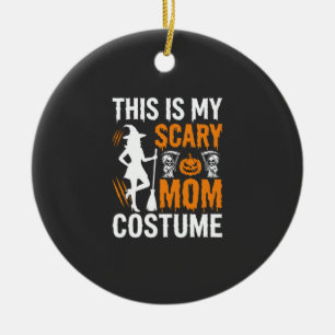Lustiges Gruseliges Mutter-Kostüm Halloween Hexe Keramik Ornament