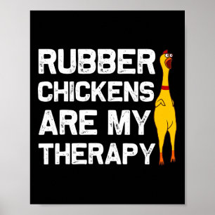 Lustiges Gummihuhn-Geschenk Männer Frauen Gummihuh Poster