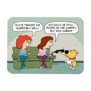 Lustiges gut ausgebildetes, Wein-Umhüllung Hund Magnet