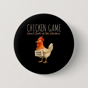 Lustiges Hahnen-Design für Hühner-Spiel Button