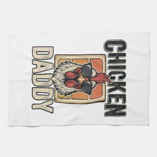 Lustiges Hähnen-Vintage-Vector-Shirt für Hühnerpap Geschirrtuch