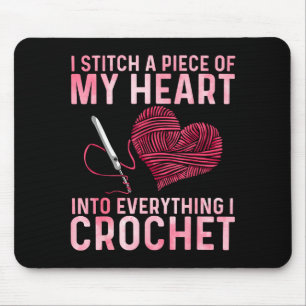 Lustiges Häkeldesign für Männer Frauen Häkeln Croc Mousepad