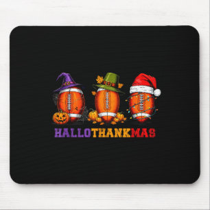 Lustiges Hallothankmas Fußball Halloween Dankfest Mousepad