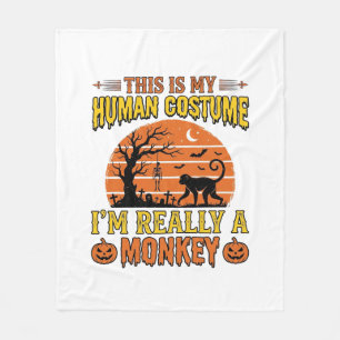 Lustiges Halloween-Affen-Mensch-Kostüm-Shirt-Desig Fleecedecke