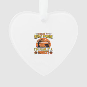 Lustiges Halloween-Affen-Menschen-Kostüm-Shirt-Des Ornament