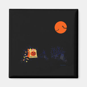 Lustiges Halloween Bigfoot-Süßigkeitenbetteln - Bi Magnet