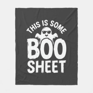 Lustiges Halloween Boo Sheet Gespenst Design_1 Fleecedecke