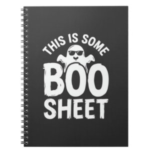 Lustiges Halloween Boo Sheet Gespenst Design_1 Notizblock