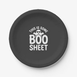 Lustiges Halloween Boo Sheet Gespenst Design_1 Pappteller
