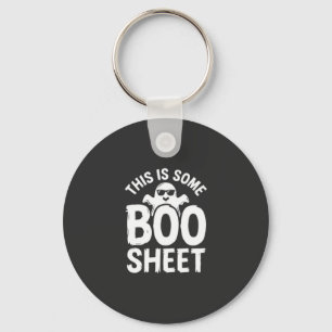 Lustiges Halloween Boo Sheet Gespenst Design_1 Schlüsselanhänger