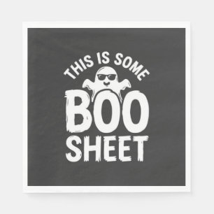 Lustiges Halloween Boo Sheet Gespenst Design_1 Serviette