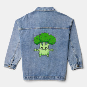 lustiges Halloween Broccoli-Monster Jeansjacke