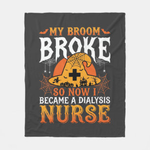 Lustiges Halloween Dialyse Krankenschwester Hexenb Fleecedecke