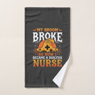 Lustiges Halloween Dialyse Krankenschwester Hexenb Handtuch