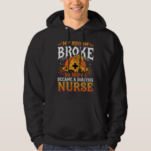 Lustiges Halloween Dialyse Krankenschwester Hexenb Hoodie