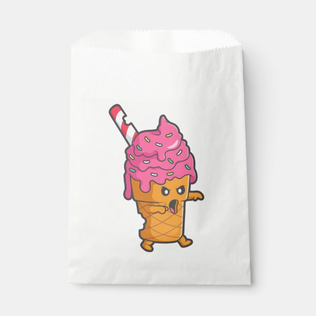 lustiges Halloween-Eismonster Geschenktütchen (Vorderseite)