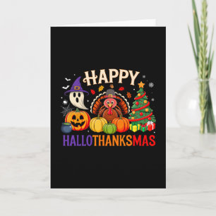 Lustiges Halloween Erntedankfest Weihnachten Frohe Karte