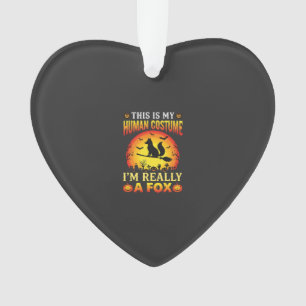 Lustiges Halloween-Fuchs-Mensch-Kostüm Ornament