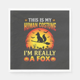 Lustiges Halloween-Fuchs-Menschen-Kostüm Serviette