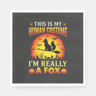 Lustiges Halloween-Fuchs-Menschen-Kostüm Serviette