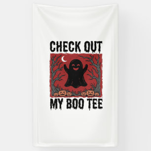 Lustiges Halloween-Geist Boo T-Shirt Vintage Vekto Banner