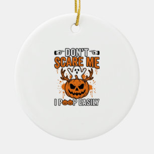 Lustiges Halloween-Geist-Kürbis-Zitat-Vektordesign Keramik Ornament