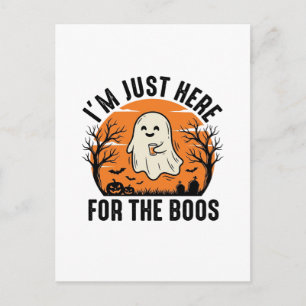 Lustiges Halloween-Gespenst, nur hier für die Buh- Postkarte