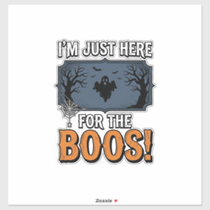 Lustiges Halloween-Gespenst T-Shirt Design_1 Aufkleber