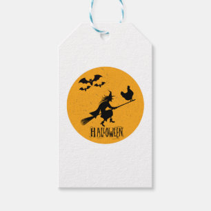 Lustiges Halloween, Huhn fährt mit der Schrotflint Geschenkanhänger