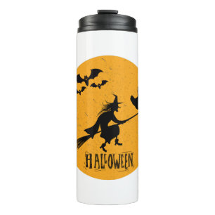 Lustiges Halloween, Huhn fährt mit der Schrotflint Thermosbecher
