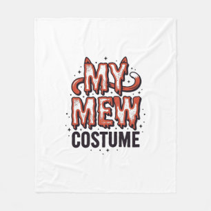 Lustiges Halloween-Katzen-Miau-Kostüm Vintage-Desi Fleecedecke