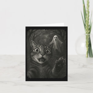 Lustiges Halloween-Katzen-Selfie mit Soky Katzenge Karte