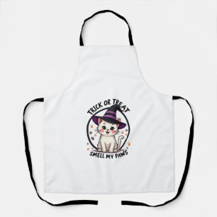 Lustiges Halloween-Katzen-Shirt - Süßes Trick-or-T Schürze